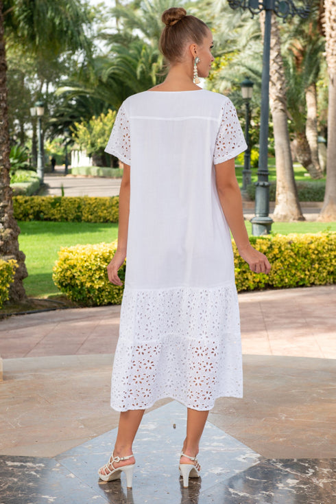 Kleid Weiß 23F-831 C FRESH COTTON